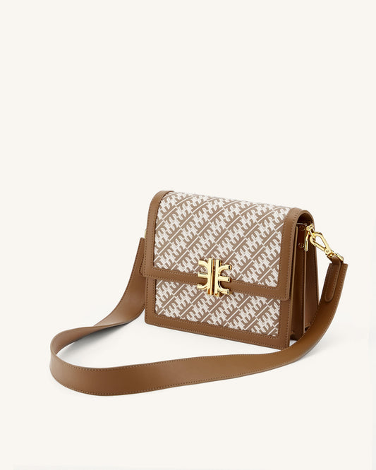 FEI Mini Flap Crossbody - Brown | JW PEI