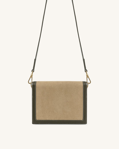 Mini Flap Faux Suede Crossbody - Green | JW PEI