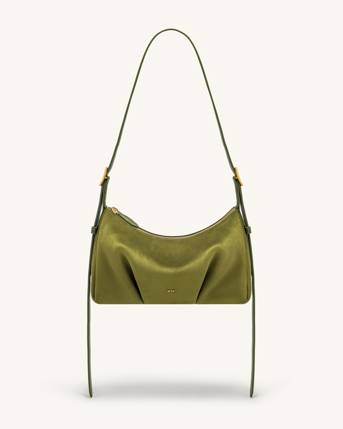 Loriette Faux Suede Crossbody Bag - Olive Green | JW PEI