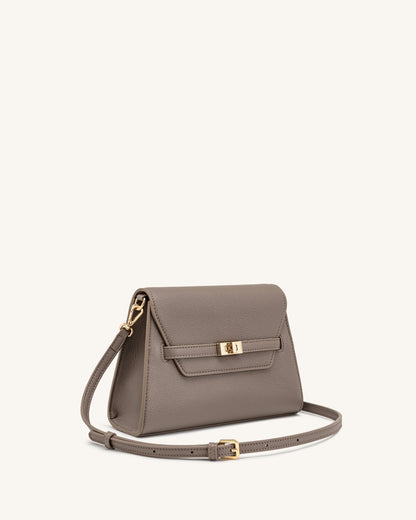 Piper Pebbled Crossbody Bag - Taupe | JW PEI