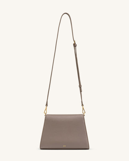 Piper Pebbled Crossbody Bag - Taupe | JW PEI