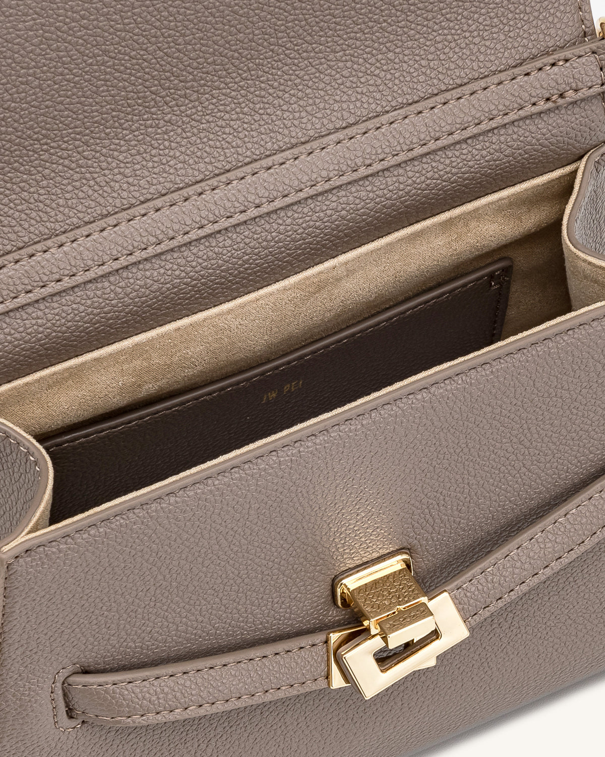 Piper Pebbled Crossbody Bag - Taupe | JW PEI