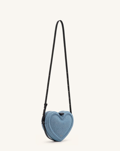 Arlene Heart Shaped Crossbody Bag - Light Blue Denim | JW PEI