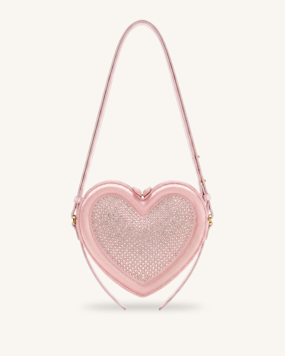Arlene Artificial Crystal Heart Shaped Crossbody Bag - Light Pink | JW PEI