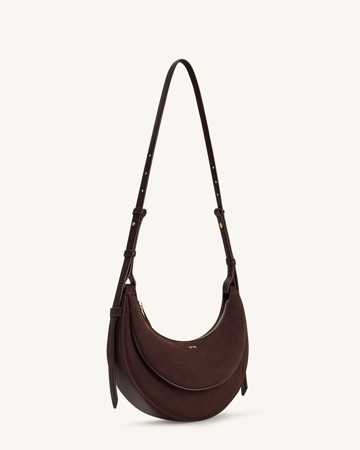 Sharon Faux Suede Crossbody Bag - Coffee Brown | JW PEI