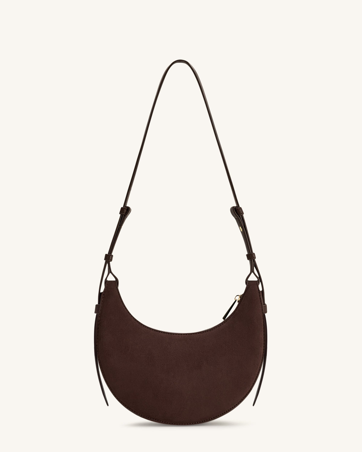 Sharon Faux Suede Crossbody Bag - Coffee Brown | JW PEI