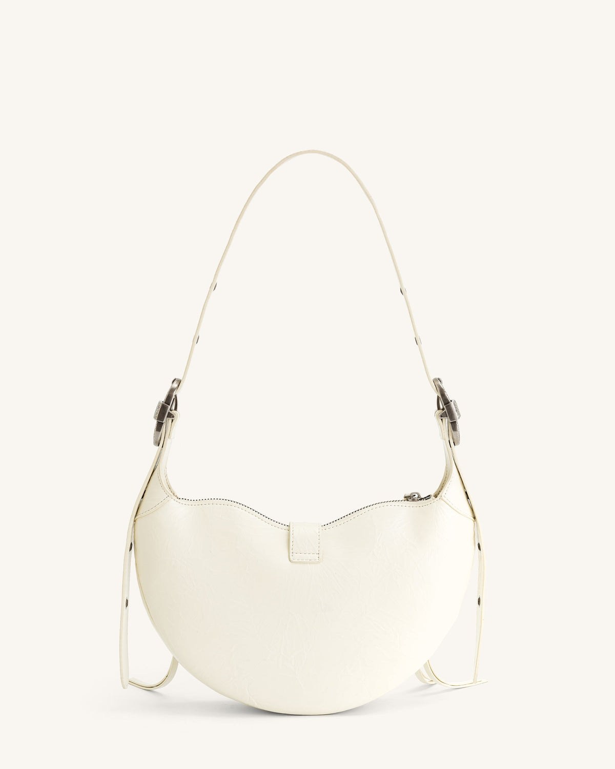 Tessa Crushed Shoulder Bag - White | JW PEI