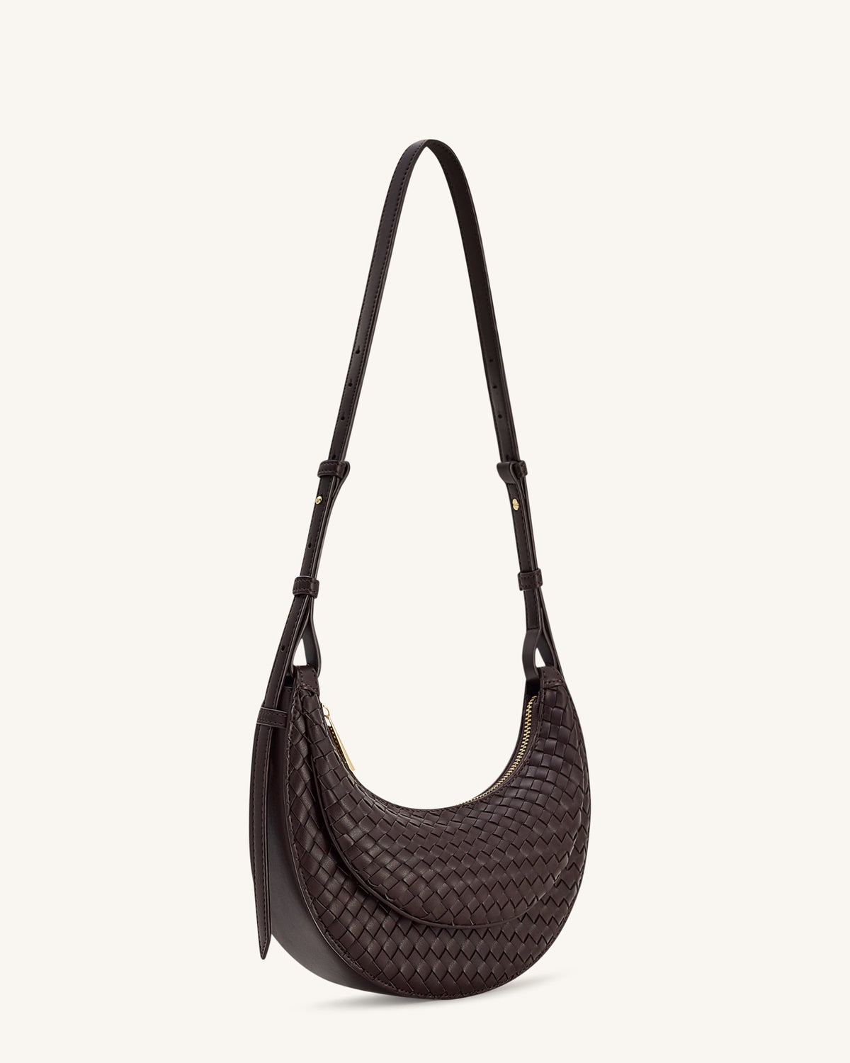 Sharon Woven Crossbody Bag - Coffee Brown | JW PEI