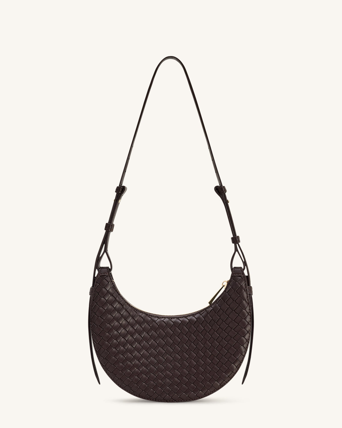 Sharon Woven Crossbody Bag - Coffee Brown | JW PEI