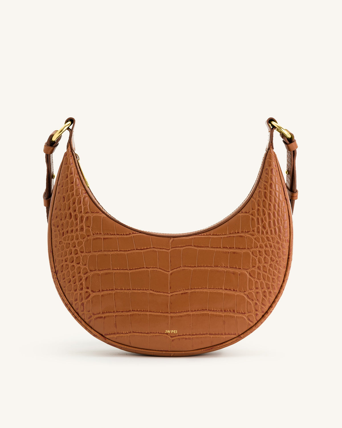 Carly Saddle Bag - Acorn Brown Croc | JW PEI