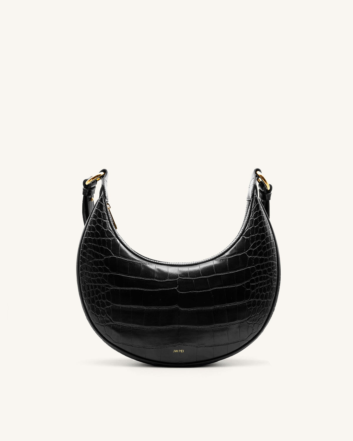 Carly Saddle Bag - Black Croc | JW PEI