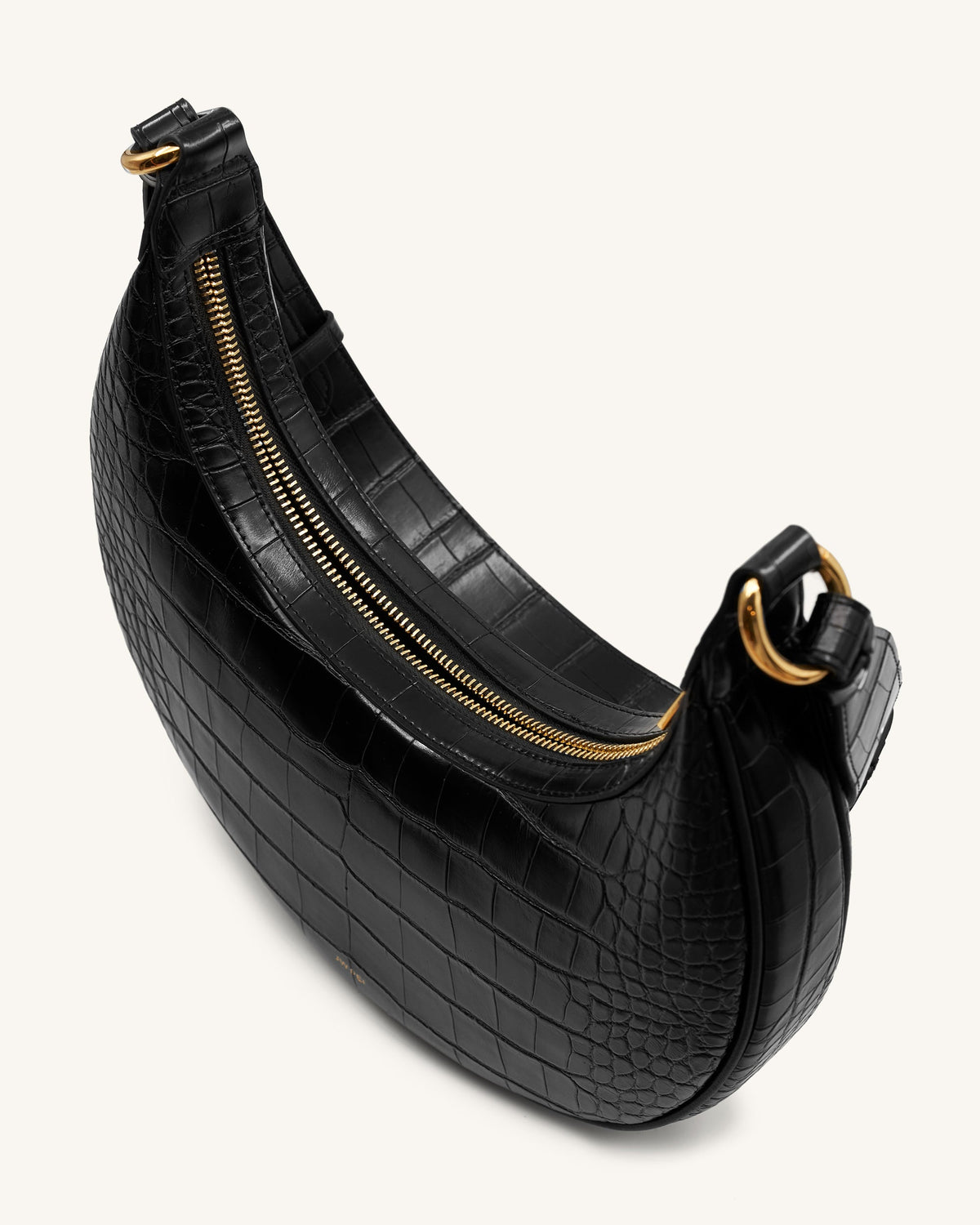 Carly Saddle Bag - Black Croc | JW PEI