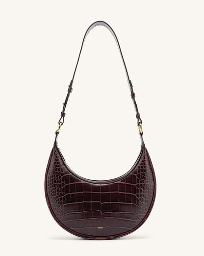 Carly Saddle Bag - Brown Croc | JW PEI