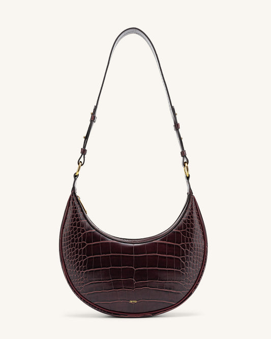 Carly Saddle Bag - Brown Croc | JW PEI