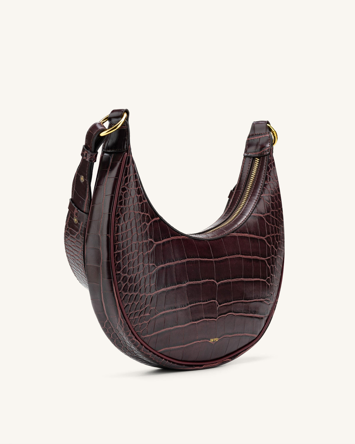 Carly Saddle Bag - Brown Croc | JW PEI