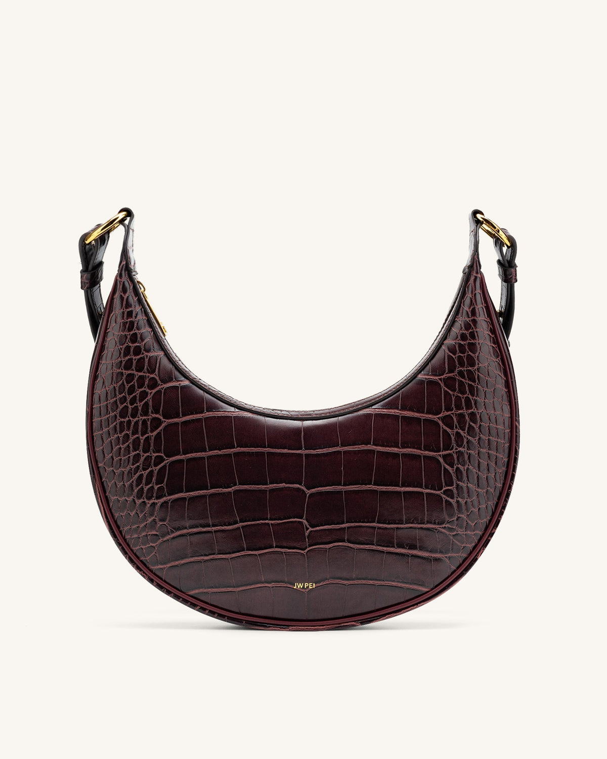 Carly Saddle Bag - Brown Croc | JW PEI