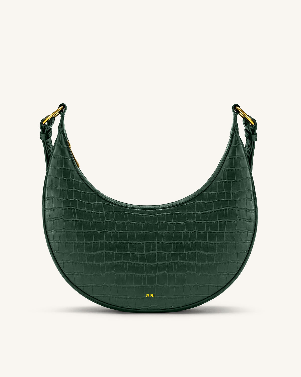 Carly Saddle Bag - Dark Green Croc | JW PEI