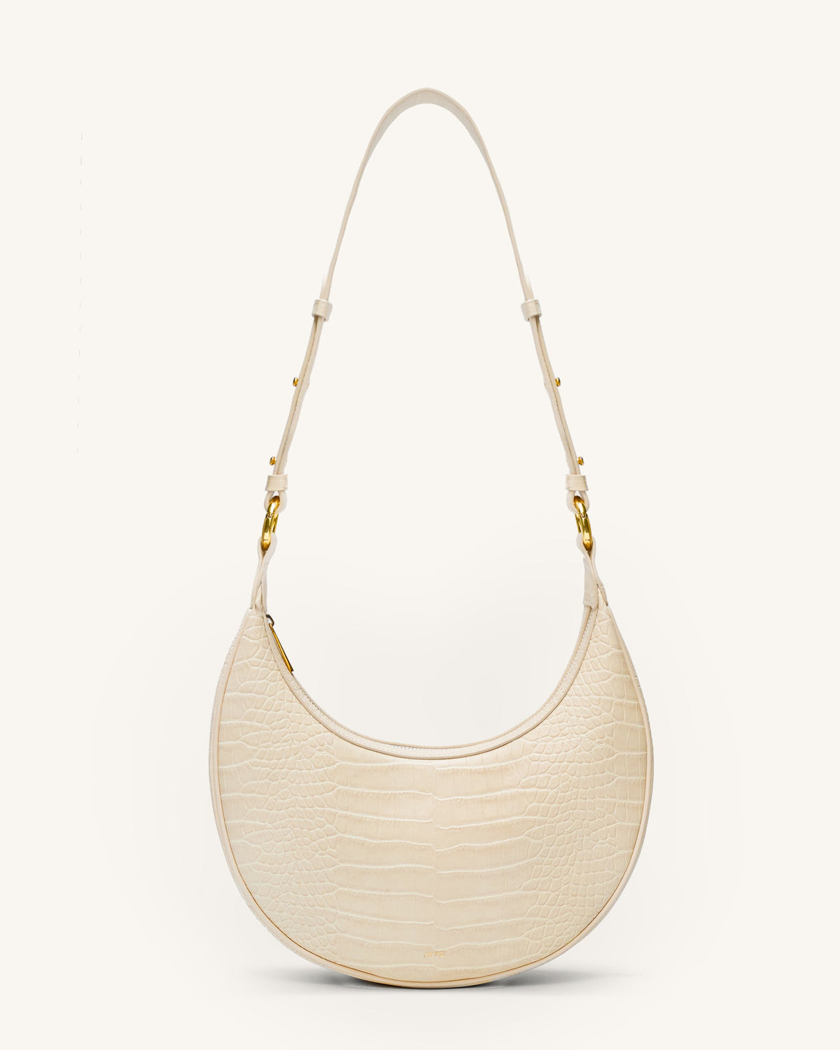 Carly Saddle Bag - Ivory Croc | JW PEI