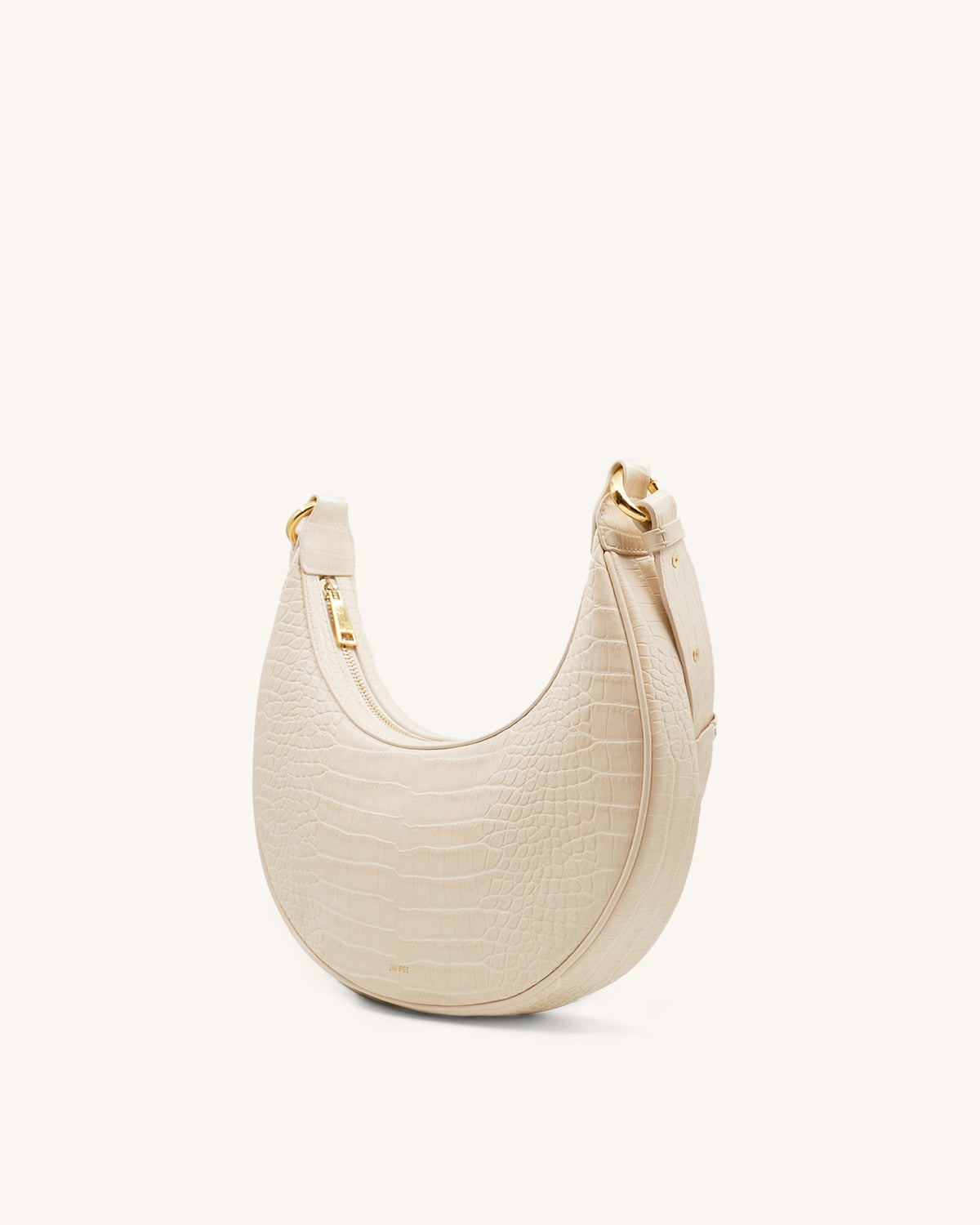 Carly Saddle Bag - Ivory Croc | JW PEI