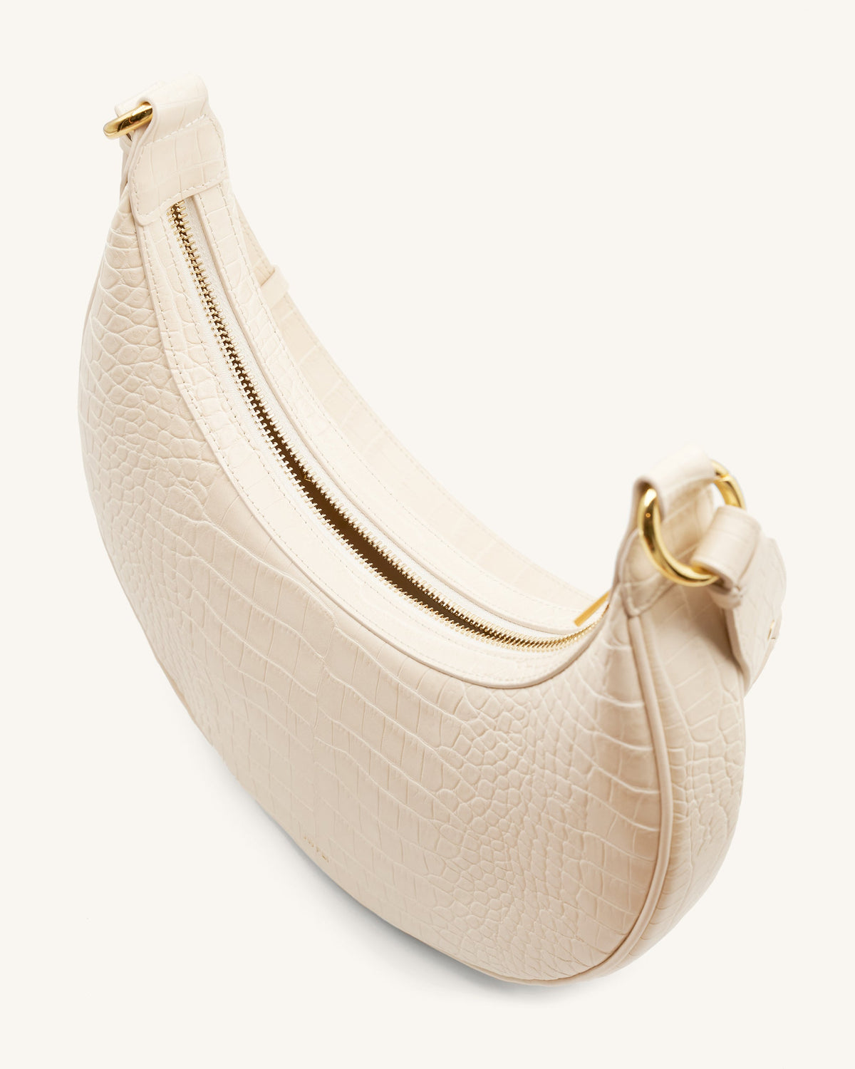 Carly Saddle Bag - Ivory Croc | JW PEI
