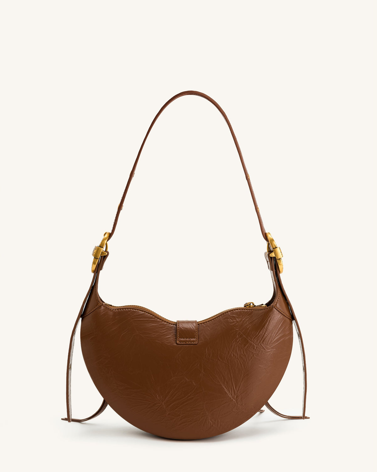 Tessa Crushed Shoulder Bag - Brown | JW PEI