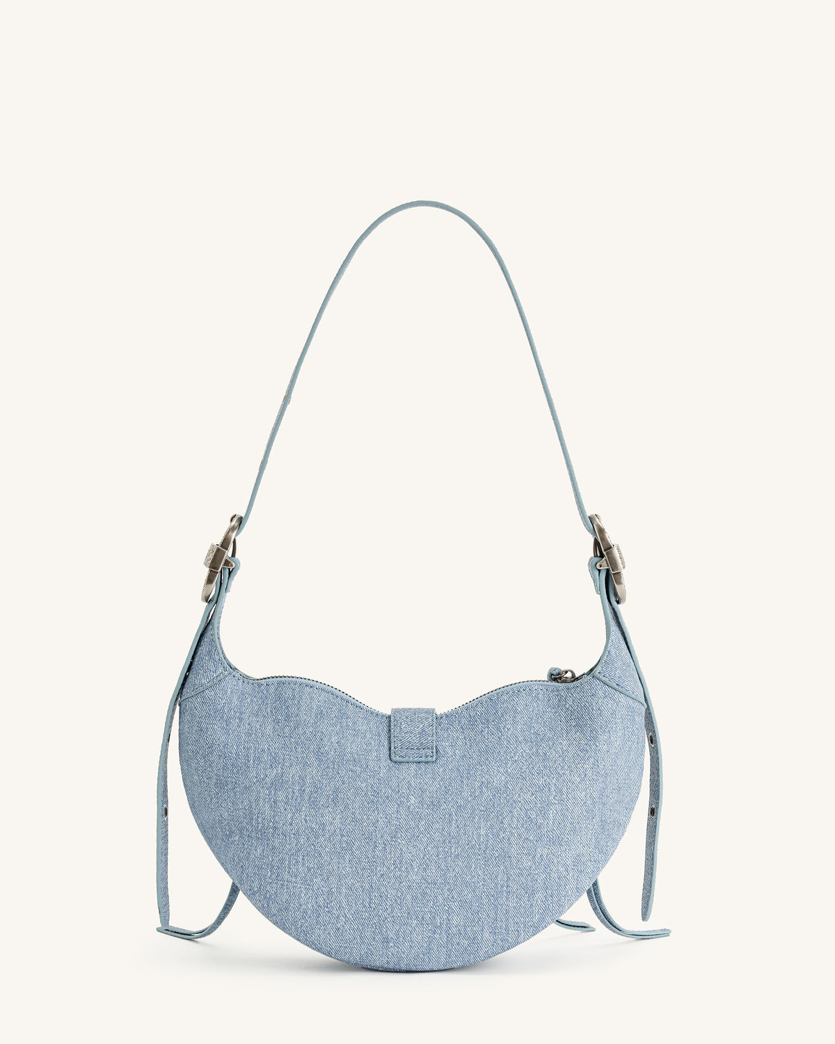 Tessa Denim Embossed Shoulder Bag - Blue | JW PEI