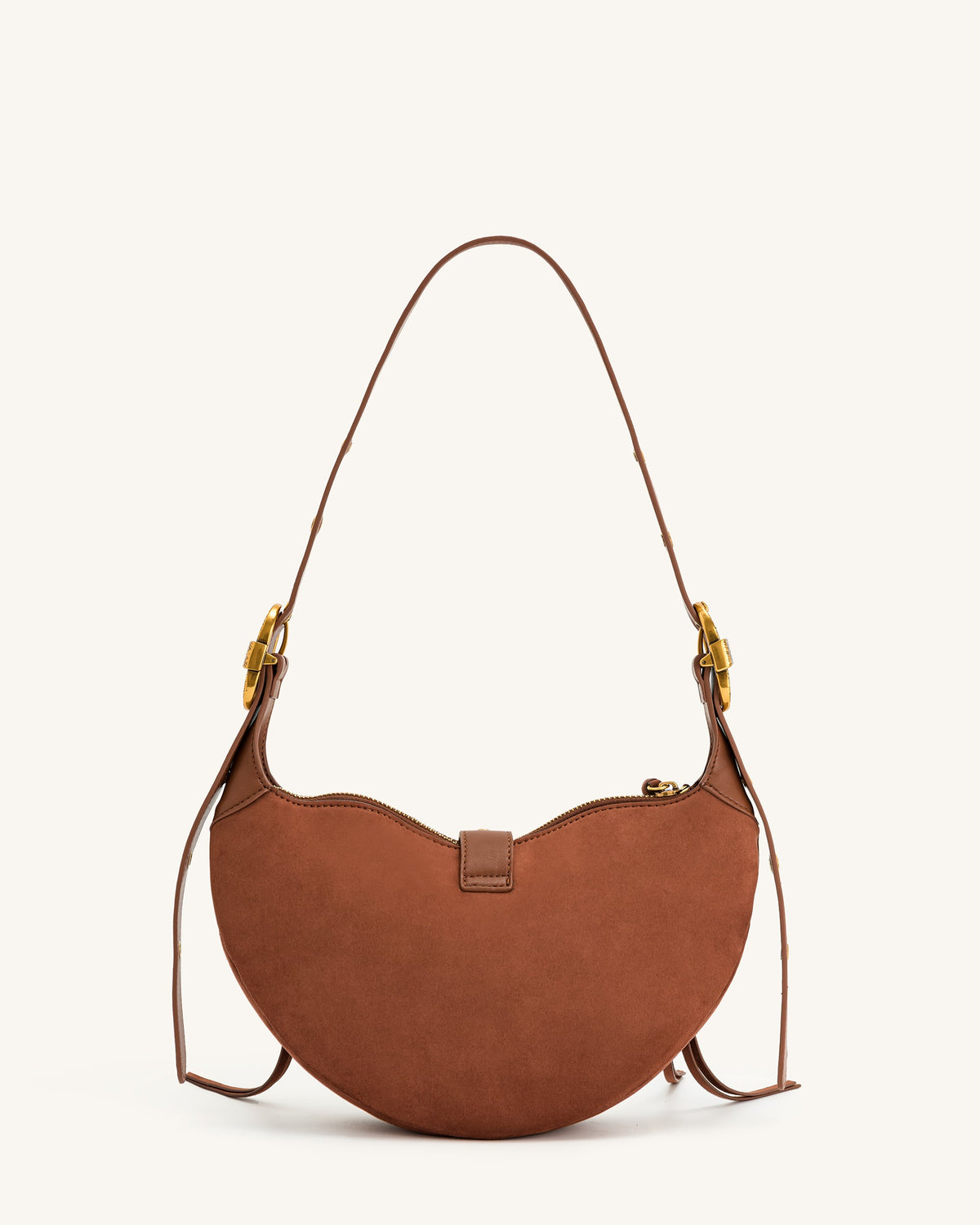 Tessa Suede Shoulder Bag - Dark Birch Brown | JW PEI
