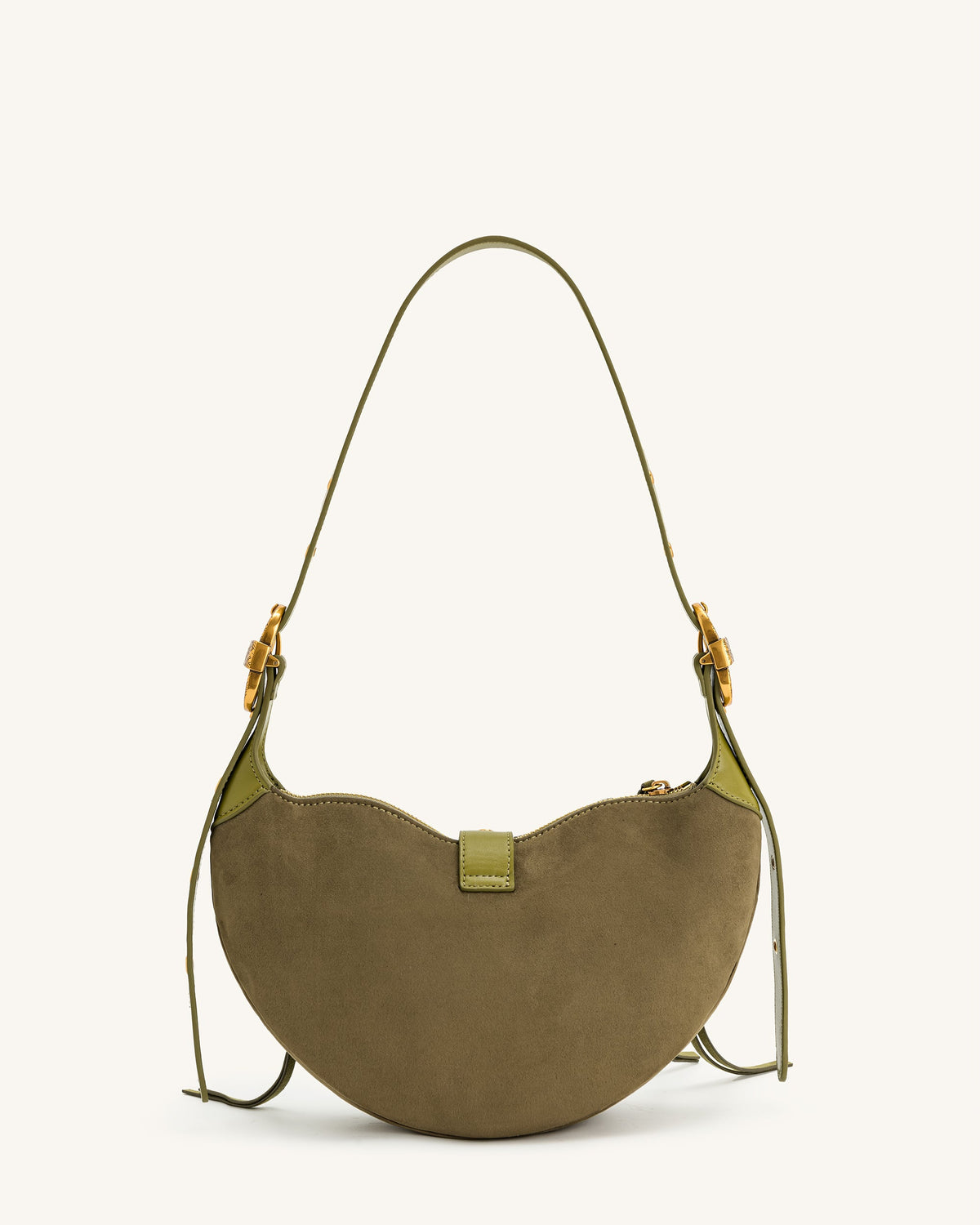 Tessa Suede Shoulder Bag - Dark Olive | JW PEI