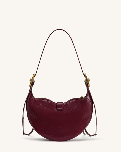 Tessa Studded Shoulder Bag - Burgundy | JW PEI