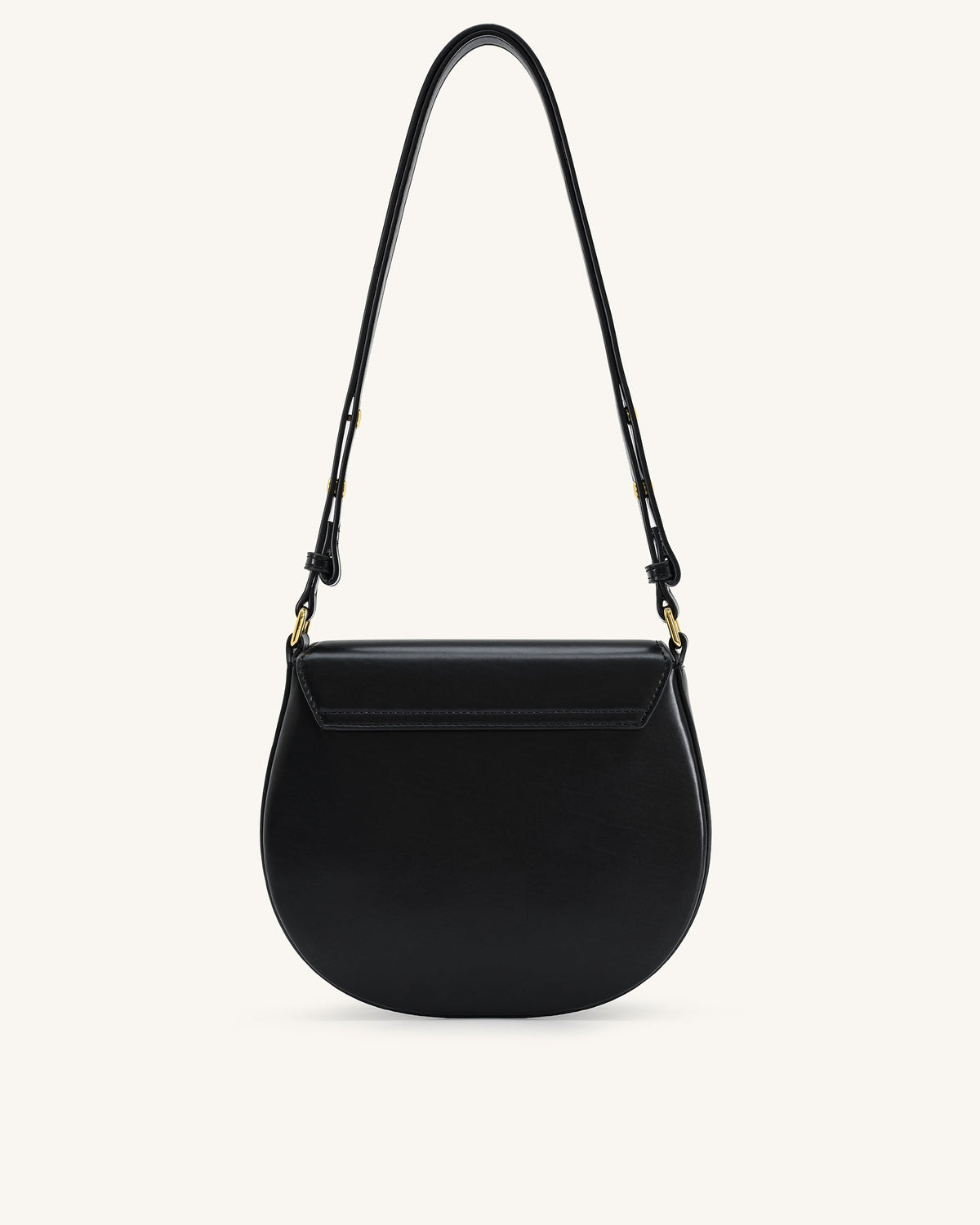Diana Ring Flap Saddle Bag - Black | JW PEI