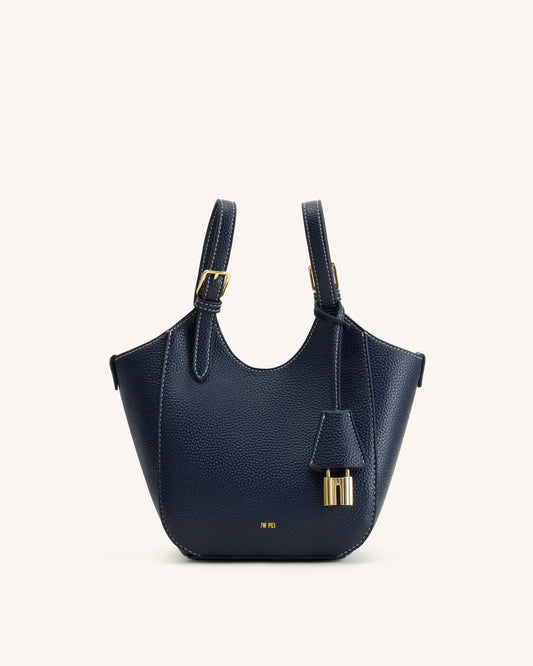 Ines Padlock Tote Bag - Navy | JW PEI