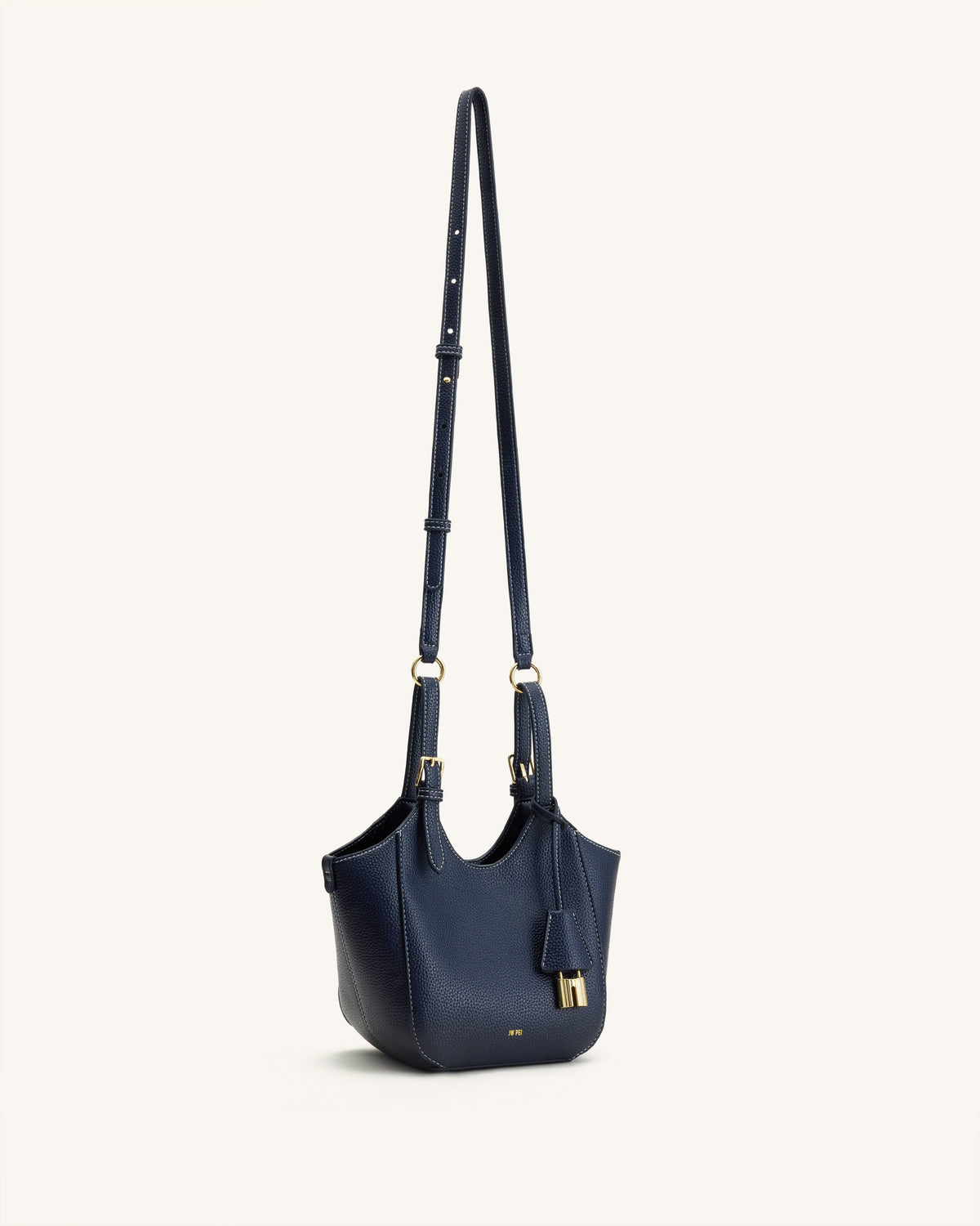 Ines Padlock Tote Bag - Navy | JW PEI