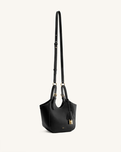 Ines Padlock Tote Bag - Black | JW PEI