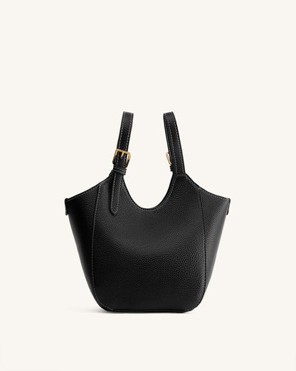 Ines Padlock Tote Bag - Black | JW PEI