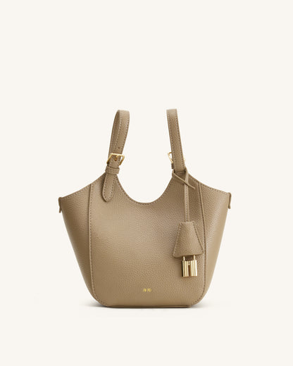 Ines Padlock Tote Bag - Gray Beige | JW PEI