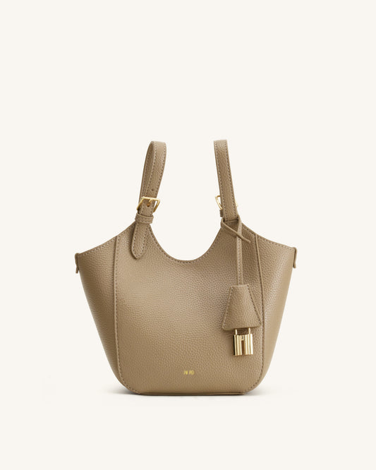Ines Padlock Tote Bag - Gray Beige | JW PEI