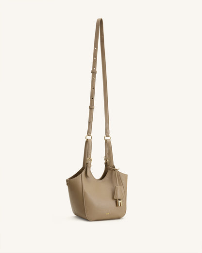 Ines Padlock Tote Bag - Gray Beige | JW PEI
