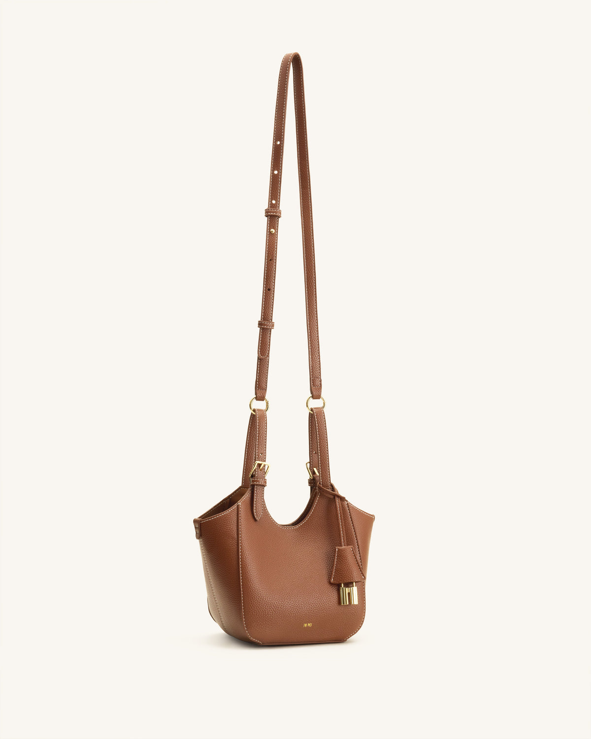 Ines Padlock Tote Bag - Chocolate Brown | JW PEI