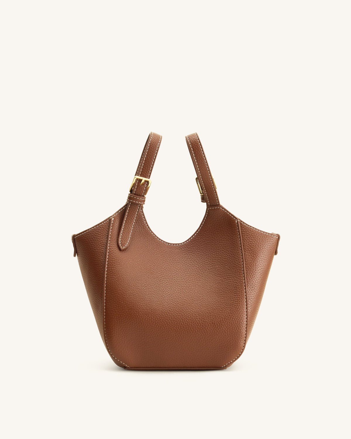 Ines Padlock Tote Bag - Chocolate Brown | JW PEI