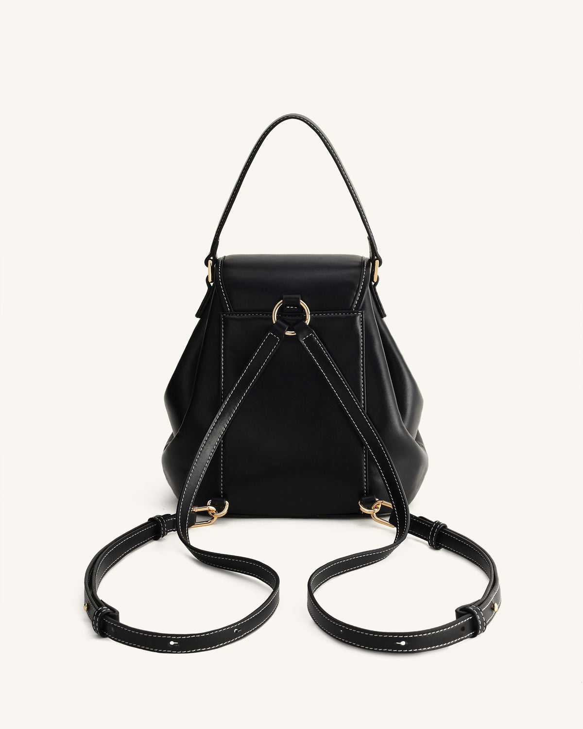 Harper Buckle Pocket Backpack - Black | JW PEI