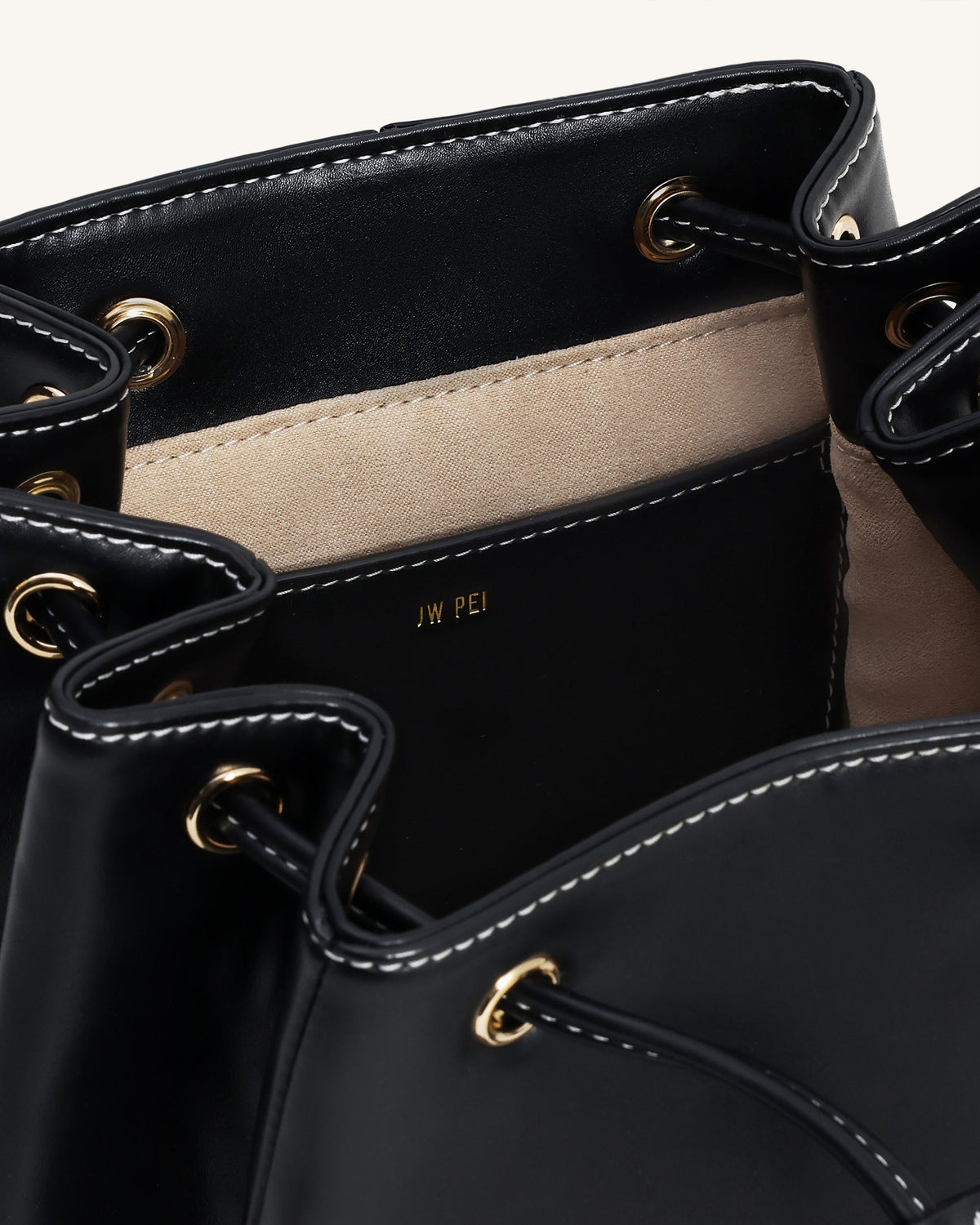 Harper Buckle Pocket Backpack - Black | JW PEI