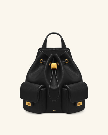 Avery Pebbled Drawstring Utility Backpack – Black | JW PEI
