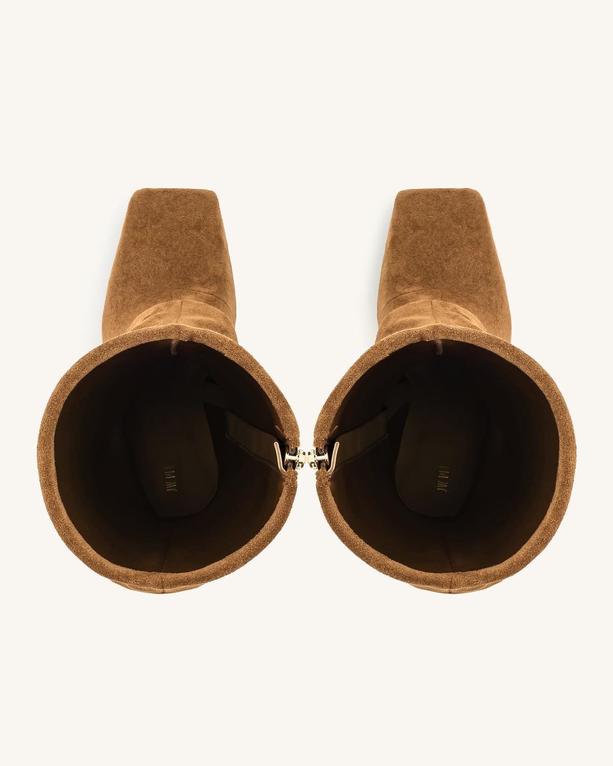 Reyna Square Toe Platform Knit Boots - Brown | JW PEI