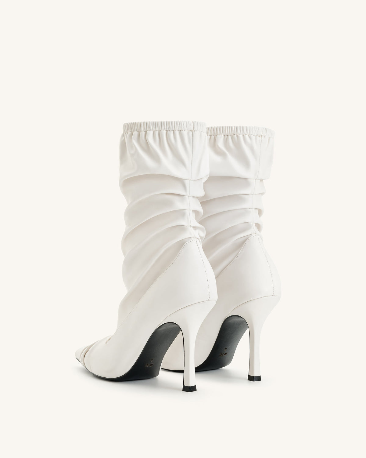 Joanne Paneled Detailing leather Ankle Boots - White | JW PEI
