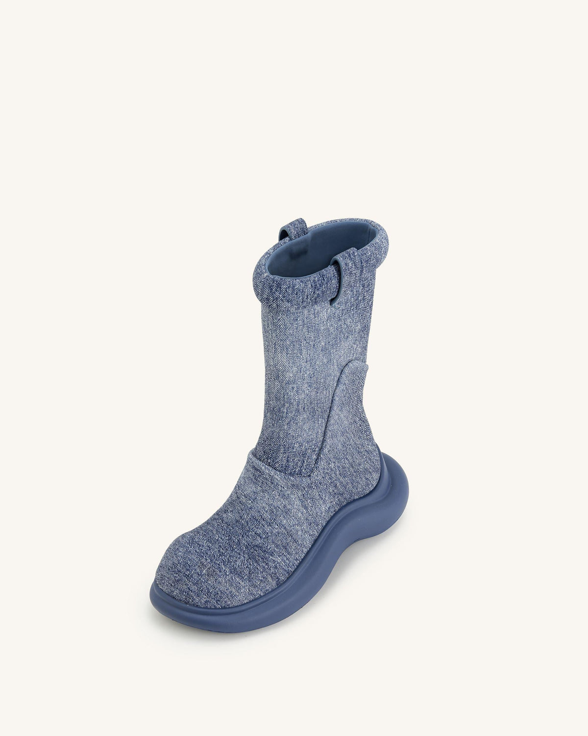 Zoie Denim Embossed Rain Boot - Blue | JW PEI