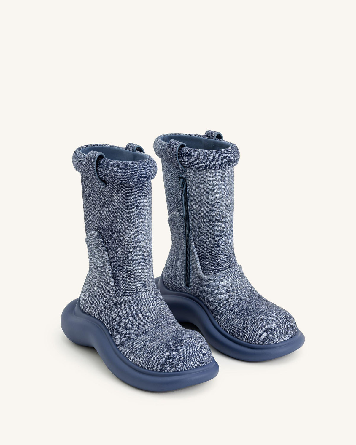 Zoie Denim Embossed Rain Boot - Blue | JW PEI
