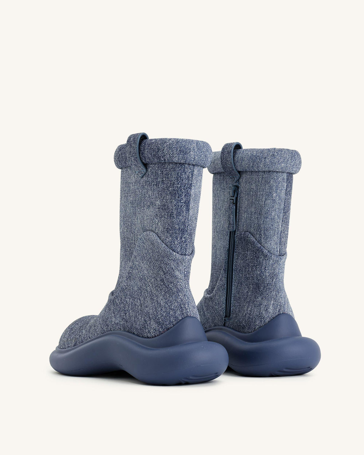 Zoie Denim Embossed Rain Boot - Blue | JW PEI
