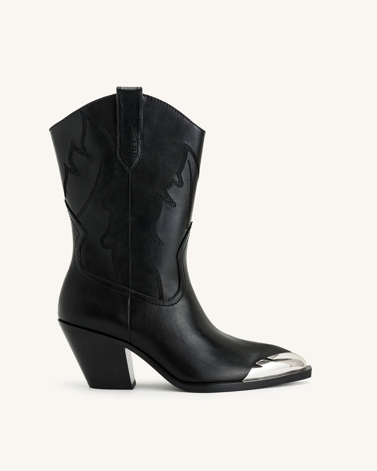 Riya Cowboy Boot - Black | JW PEI