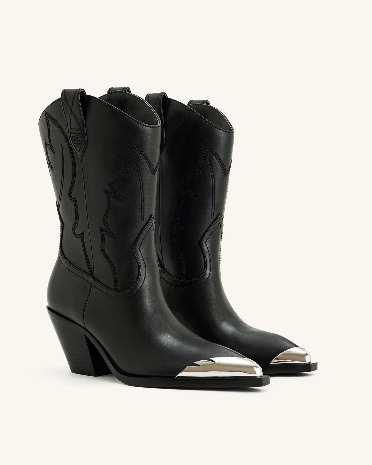 Riya Cowboy Boot - Black | JW PEI