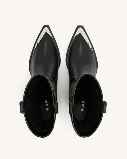 Riya Cowboy Boot - Black | JW PEI